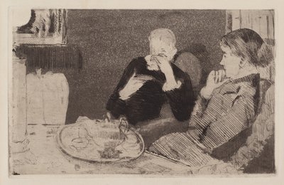 Lydia y su madre en el té de Mary Cassatt